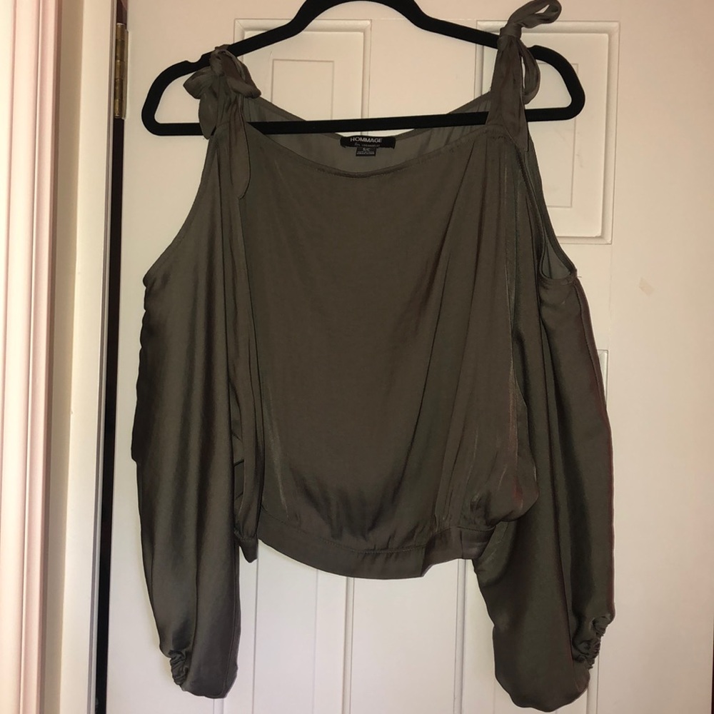 Green Off the Shoulder Top